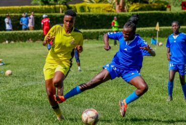 Kenya Police Bullets youngster Emily Moranga being tackled by an opponent