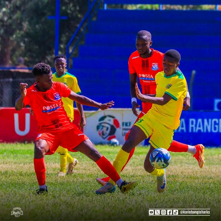 Humphrey Aroko in action for Kariobangi Sharks against Posta Rangers 