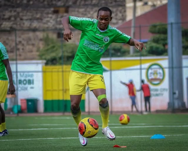 Isaac Omweri in action for Nairobi United